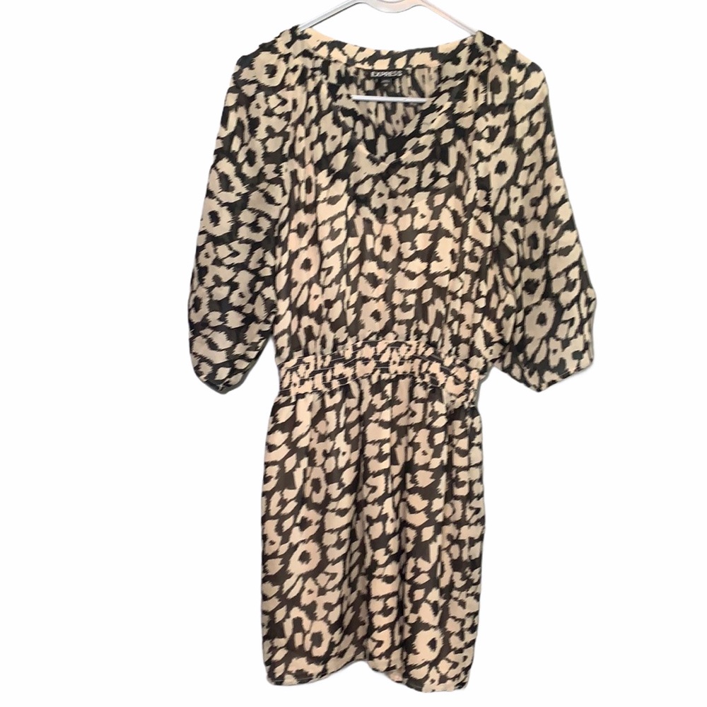 Express Leopard Print Mini Dress XS